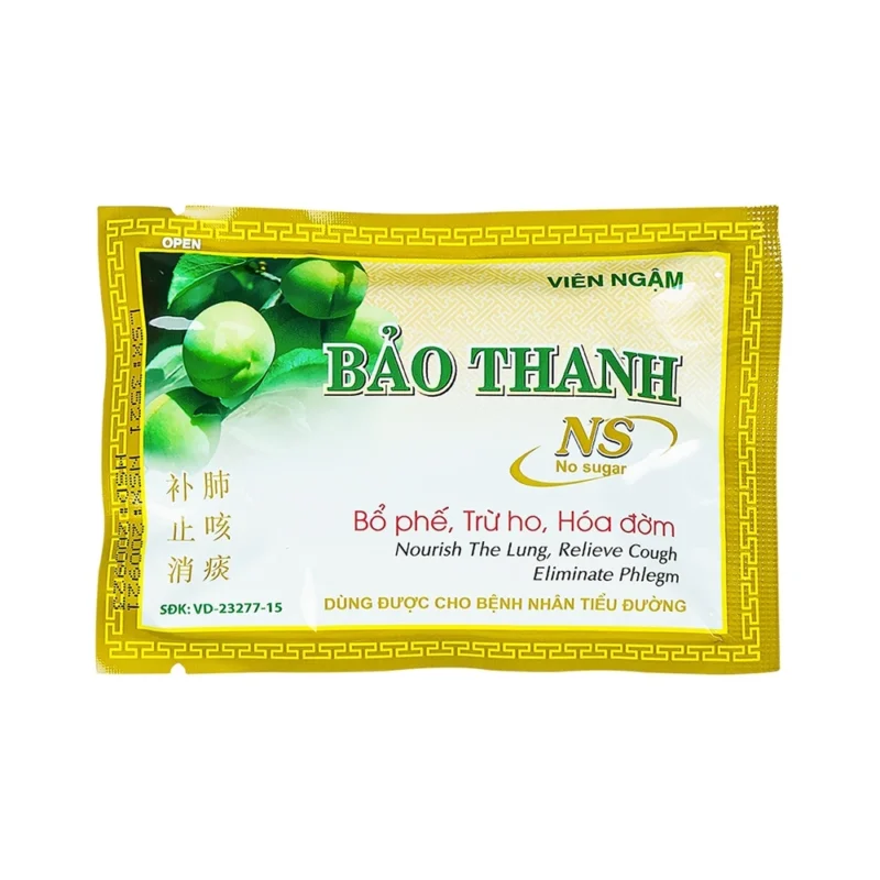 Viên ngậm Bảo Thanh không đường – Bổ phế, trừ ho, hóa đờm
