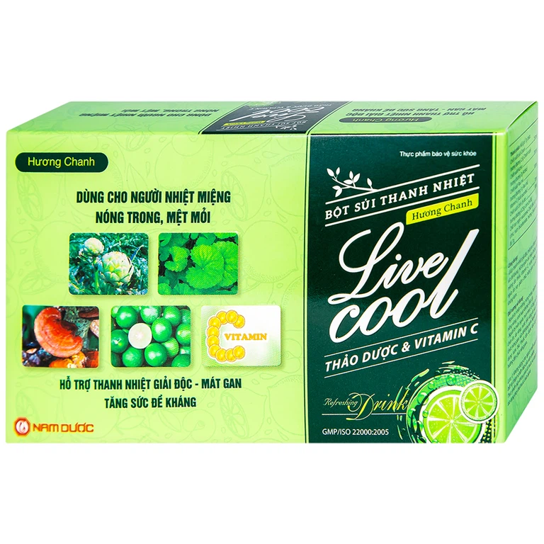 Bột sủi thanh nhiệt Livecool hương Chanh – Hộp 10 gói