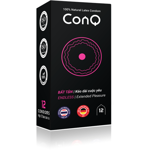 Bao cao su ConQ Bất tận – Hộp 12 chiếc