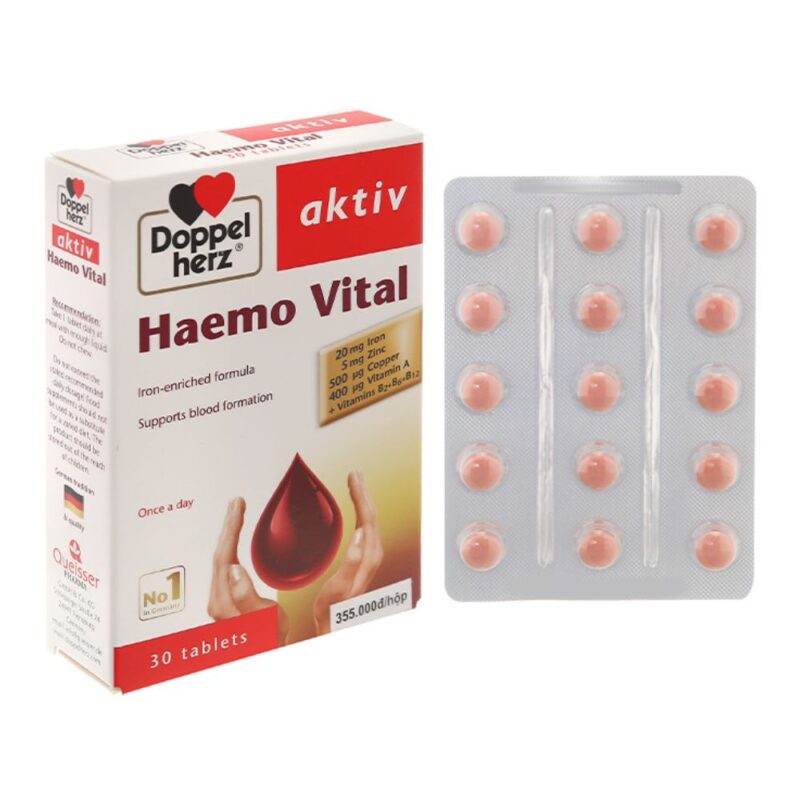 Viên uống Haemo Vital – Hộp 30 viên