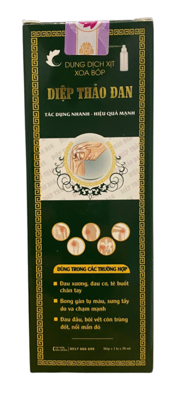 Dung dịch xịt xoa bóp Diệp Thảo Đan – Lọ 50ml