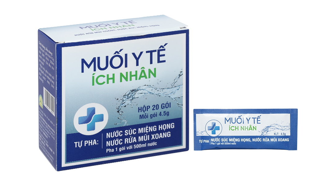 Muối y tế Ích Nhân – Hộp 20 gói