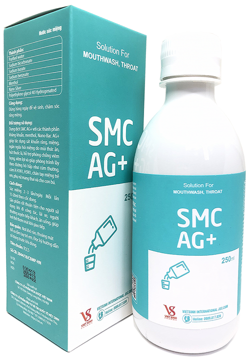 Nước súc miệng SMC Ag+ – Chai 250ml