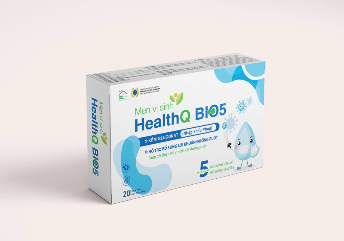 Hỗn dịch uống men vi sinh HealthQ Bio5 – Hộp 20 ống